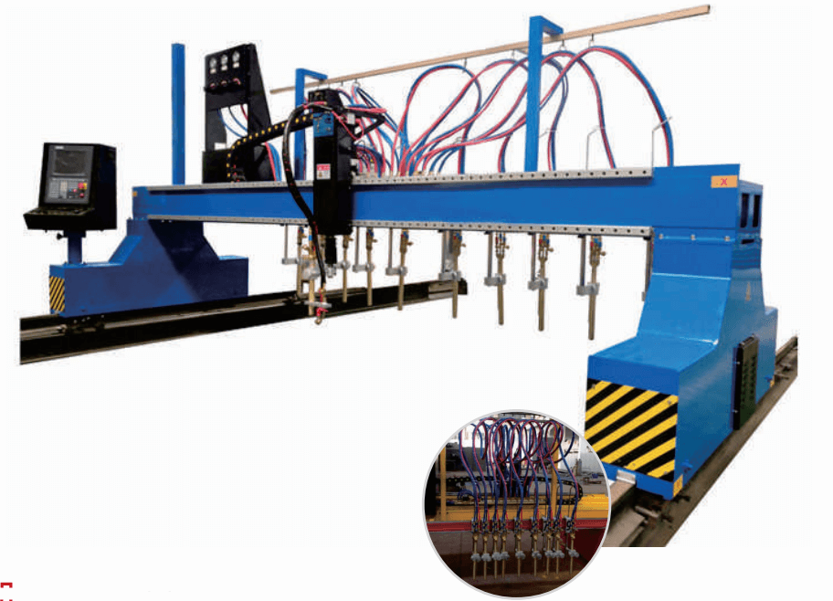 Flame straightening machine